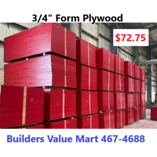 Form Plywood 3/4" O&ES