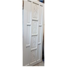 Pine Door White 36"x80" Carved