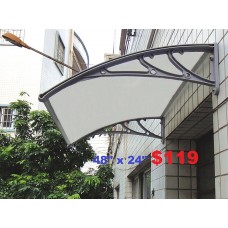 Door / Window Awning 48" x 24" White