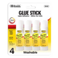 Bazic 4Pk Glue Stick 0.28oz