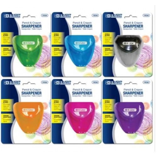 Bazic Sharpener Triangle Receptacle 1pk
