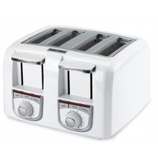 Black & Decker T4500 4-Slice Toaster, White