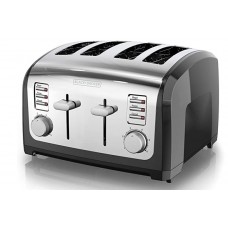 BLACK+DECKER 4-Slice Toaster, Stainless Steel