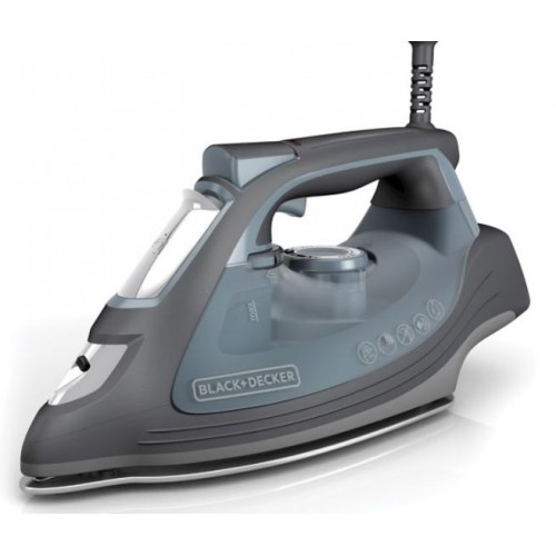 BLACK & DECKER IMPACT Advanced Steam Iron with Maximum Durability and 360 Pivoting Cord, Gray, IR3000
