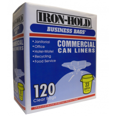 Trash Bags  clear 33G 120PK
