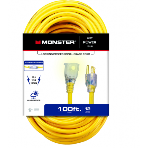 Extension Cord 12/3 100ft yellow