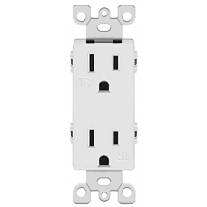 Receptacle 15A Decora Tamper Resistant White 125V