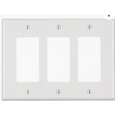 Switch Plate 3 Gang Decora White