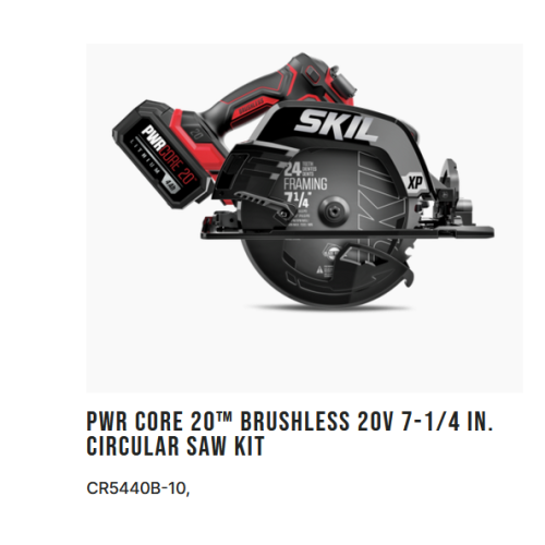 Skil Circular Saw CR540602 20V 6-1/2"